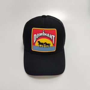 DOMINANT1 Black horse baseball cap